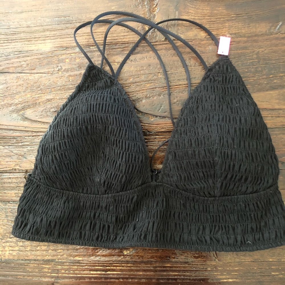 PINK black bralette